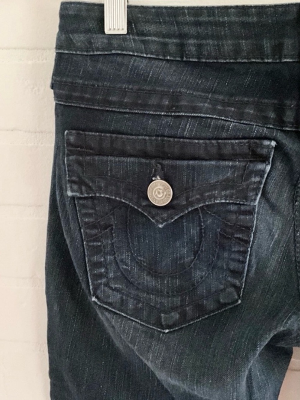 True Religion Y2K Becky Flare Jeans Low Rise Stretch USA Sz 28 - Picture 11 of 16